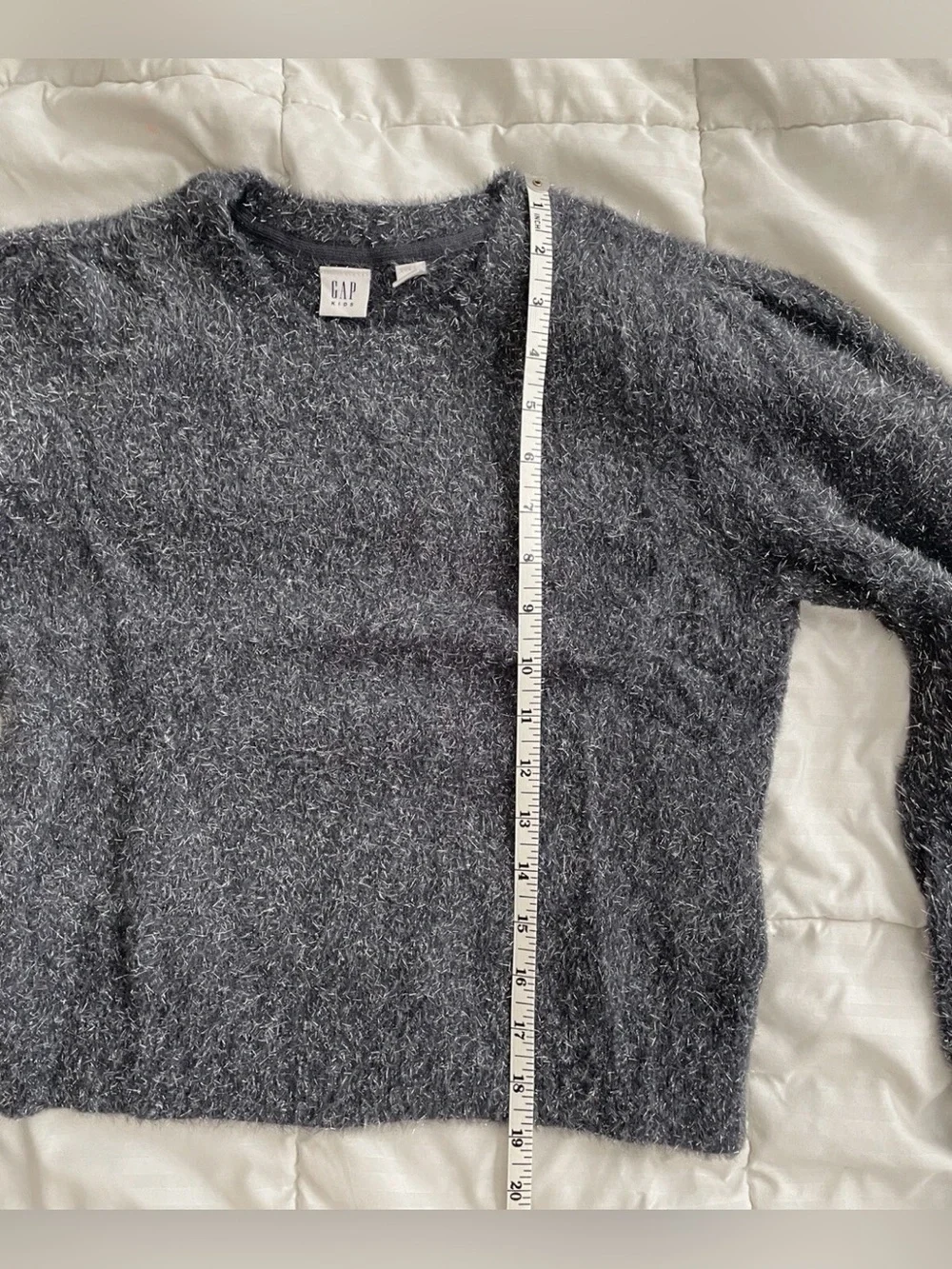 Gap Kids Sweater Girls Gray Metallic Shiny Size XXL